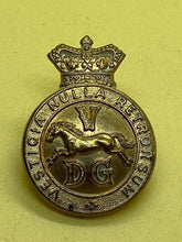 Load image into Gallery viewer, Original British Army Victorian Crown 5th Dragoon Guards Cap Badge - The Militaria Shop