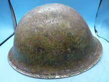 Load image into Gallery viewer, Original WW2 British / Canadian Army Mk3 High Rivet Turtle Army Combat Helmet - The Militaria Shop