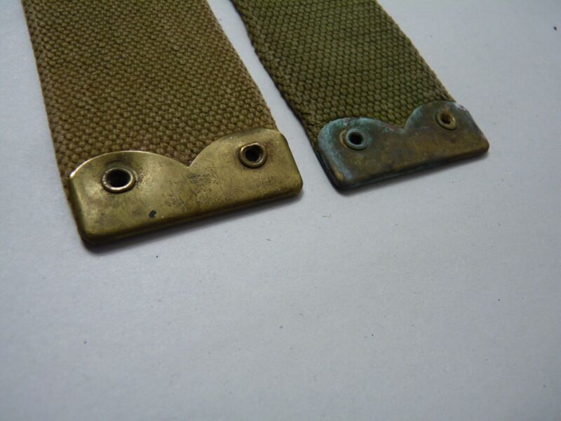 Original WW2 Pattern British Army L Straps Pair - 37 Pattern Webbing Haversack - The Militaria Shop