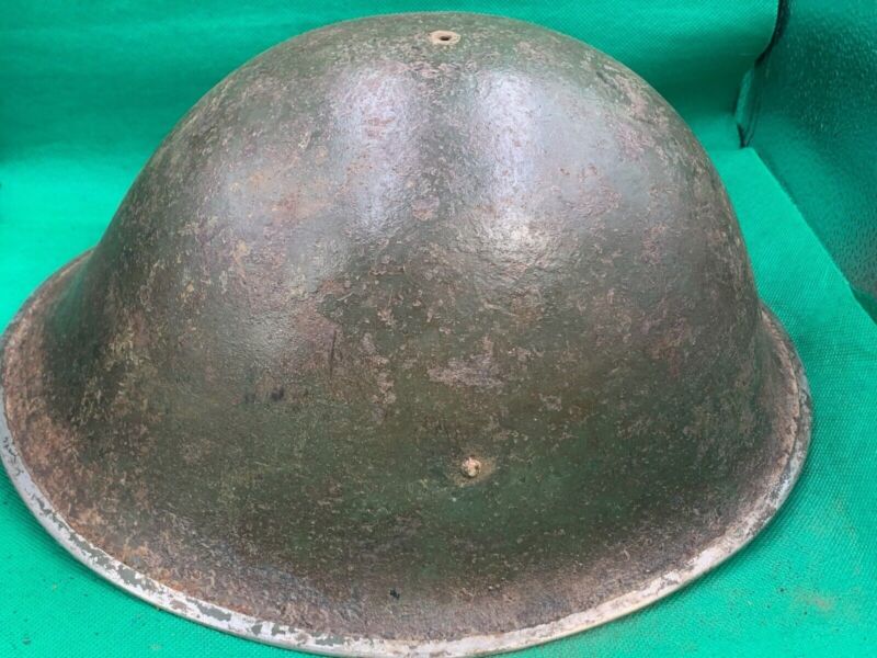 Original WW2 British Army / Canadian Army Mk3 Turtle Combat Helmet - The Militaria Shop