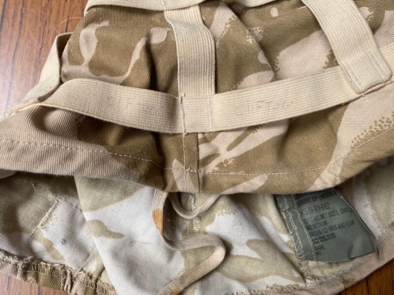 British Army Desert Storm Mk 6 Combat Lid - Desert DP Camouflage Cover. - The Militaria Shop