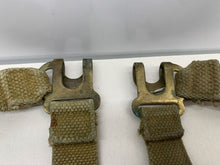 Load image into Gallery viewer, Original WW2 British Army 37 Pattern L Straps Pair - Wartime Dated - The Militaria Shop