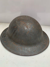 Load image into Gallery viewer, Original WW2 British Army Civil Defence Complete Helmet, Liner & Chinstrap - The Militaria Shop