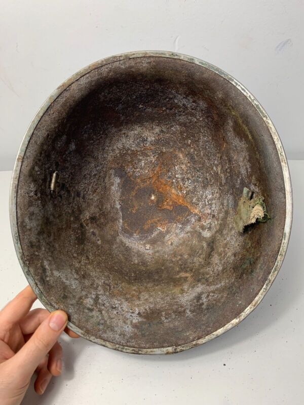Mk3 Canadian / British Army Original WW2 Turtle Helmet High Rivet - The Militaria Shop
