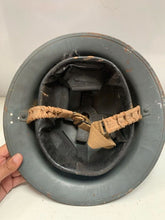 Load image into Gallery viewer, Original WW2 British Army Civil Defence Complete Helmet, Liner & Chinstrap - The Militaria Shop