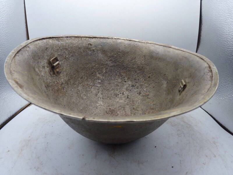 Original WW2 British / Canadian Army Mk3 High Rivet Turtle Army Combat Helmet - The Militaria Shop
