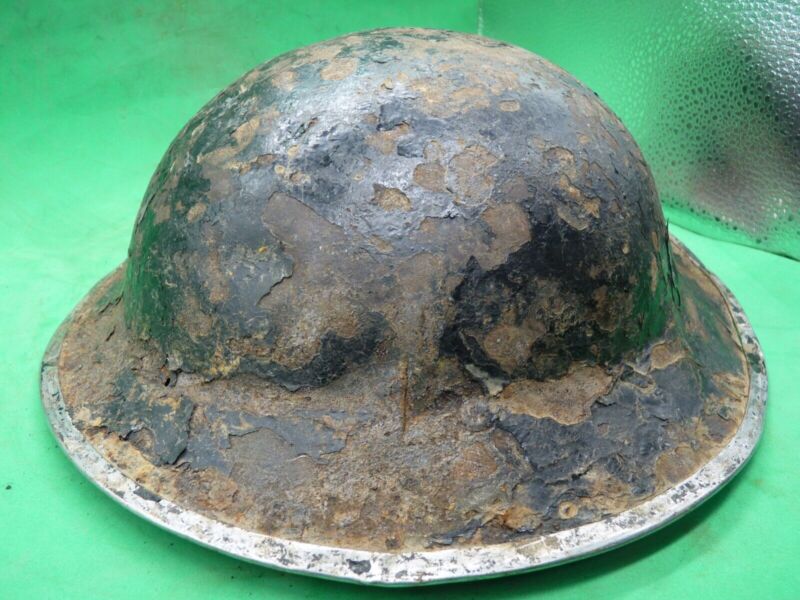 Original WW2 South African Army Mk2 Brodie Helmet - British Style Combat Helmet - The Militaria Shop