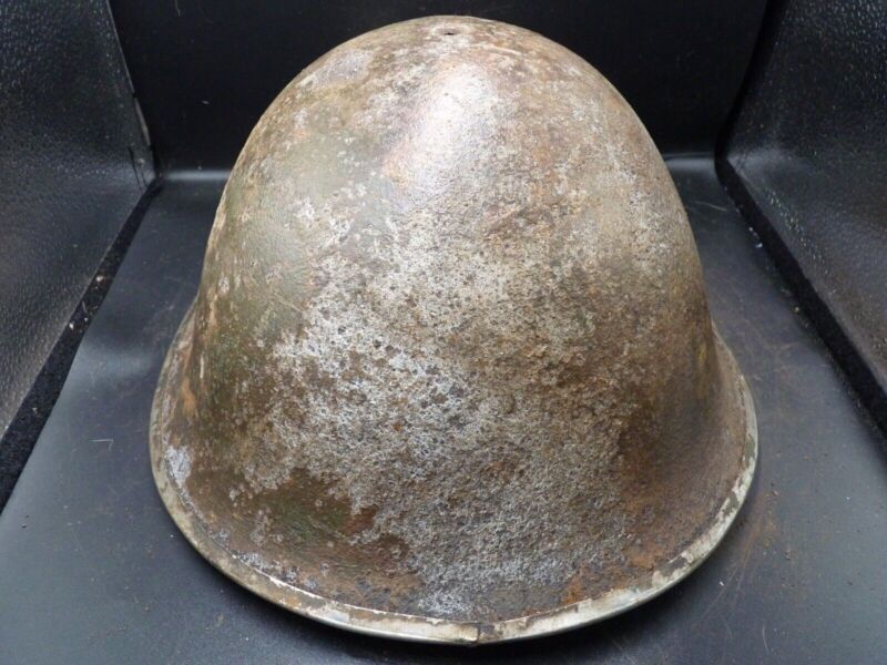 Mk3 Canadian / British Army Original WW2 Turtle Helmet High Rivet - The Militaria Shop