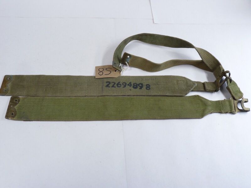 Original WW2 Pattern British Army L Straps Pair - 37 Pattern Webbing Haversack - The Militaria Shop