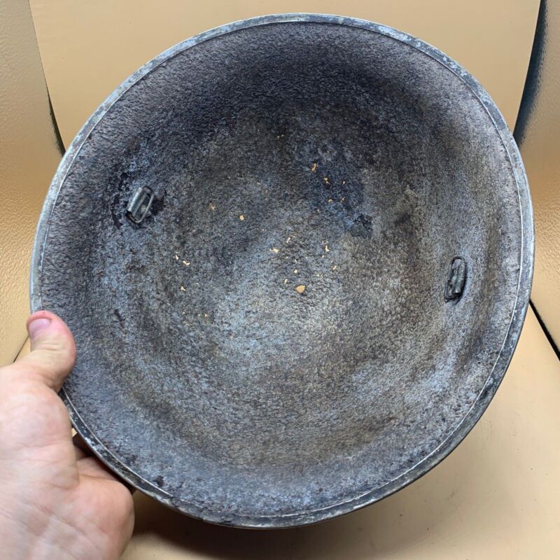 Original WW2 British / Canadian Army Mk3 Hight Rivet Turtle Army Combat Helmet - The Militaria Shop