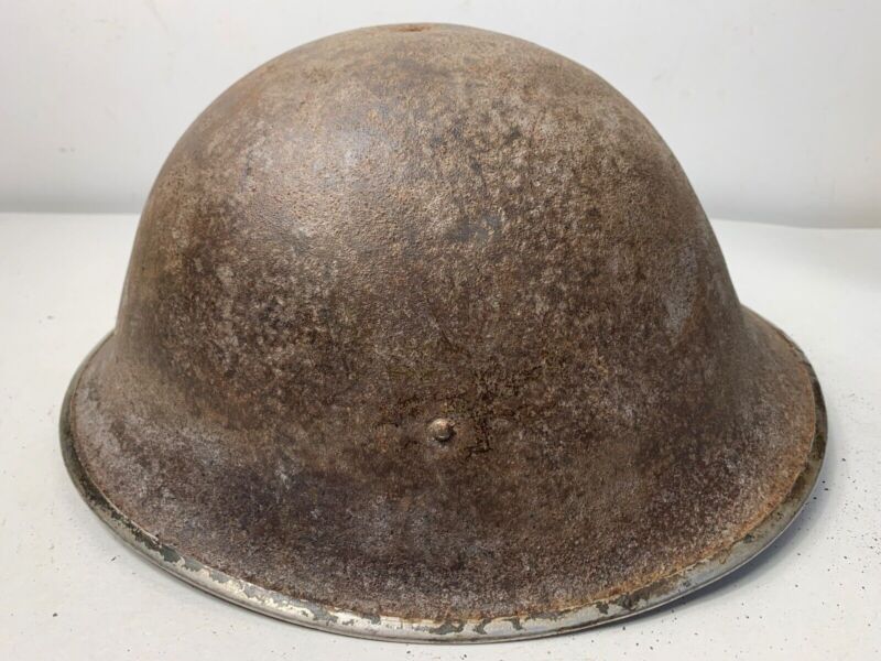 Mk3 Canadian / British Army Original WW2 Turtle Helmet High Rivet - The Militaria Shop
