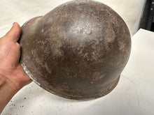 Load image into Gallery viewer, Mk3 Canadian / British Army Original WW2 Turtle Helmet High Rivet - The Militaria Shop