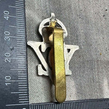 Load image into Gallery viewer, Original WW2 British Army Cap Badge - 5th Royal Inniskilling Dragoon Guards - The Militaria Shop