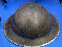 Load image into Gallery viewer, Original WW2 British Army South African Made Combat Helmet Mk2 Brodie - The Militaria Shop