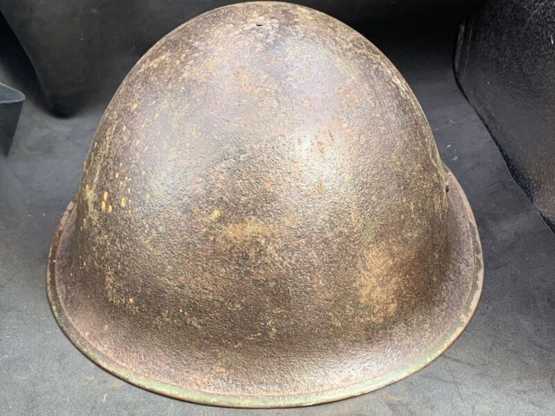 Original WW2 British Army / Canadian Army Mk3 Turtle Combat Helmet - The Militaria Shop