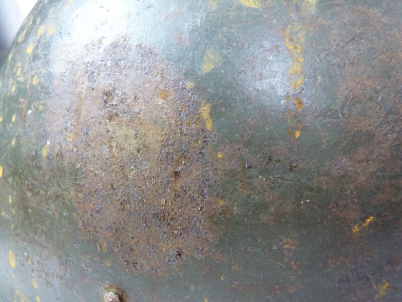 Original Mk3 Canadian / British Army WW2 Turtle Helmet High Rivet - The Militaria Shop