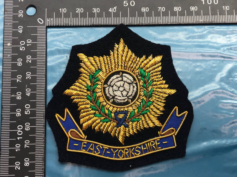 British Army Bullion Embroidered Blazer Badge - East Yorkshire Regiment - The Militaria Shop