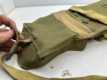 Load image into Gallery viewer, Original WW2 British Army Assault Light Weight Gas Mask Bag 1943 Dated - The Militaria Shop