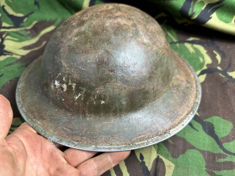 British Army Mk2 Brodie Helmet - Original WW2 - South African Manufactured - The Militaria Shop