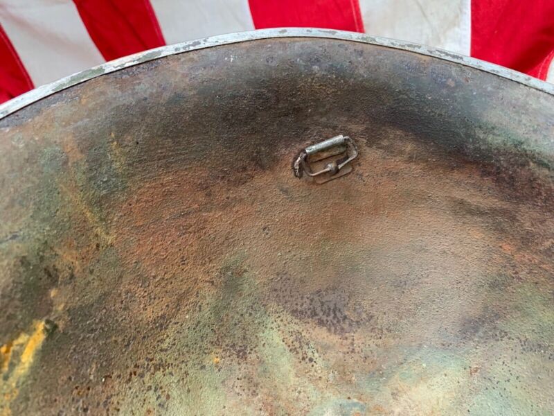 Original WW2 British / Canadian Mk3 Turtle Helmet Great Paint - The Militaria Shop