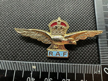 Load image into Gallery viewer, Enamel & Guilt R.A.F Sweetheart Broach / Eagle Pilot Wings - UK Made - The Militaria Shop