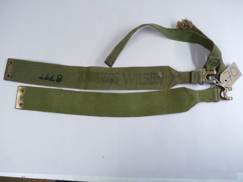 Original WW2 Pattern British Army L Straps Pair - 37 Pattern Webbing Haversack - The Militaria Shop