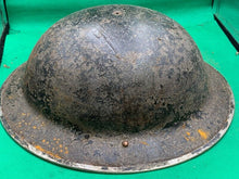 Load image into Gallery viewer, Original WW2 British Army Combat Helmet Mk2 Brodie - Red Div Sign - The Militaria Shop