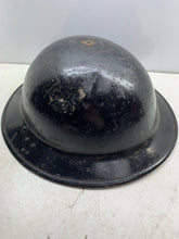 Load image into Gallery viewer, Original WW2 British Army / Civil Defence Black Mk2 Helmet - The Militaria Shop