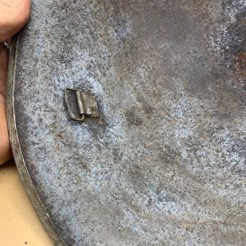Original WW2 British / Canadian Army Mk3 Hight Rivet Turtle Army Combat Helmet - The Militaria Shop