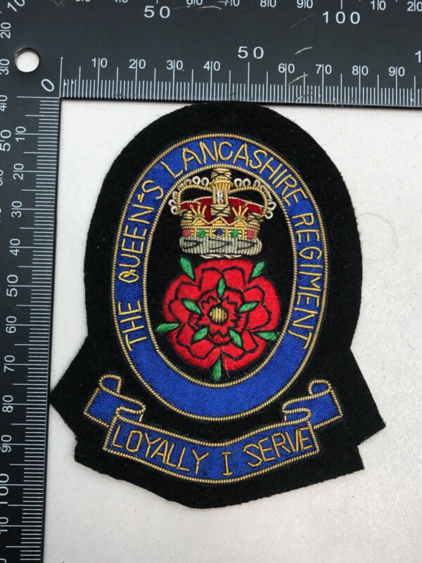 British Army Bullion Embroidered Blazer Badge - The Queen's Lancashire Regi - The Militaria Shop