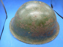 Charger l'image dans la galerie, Original WW2 British / Canadian Army Mk3 High Rivet Turtle Army Helmet & Lin - The Militaria Shop