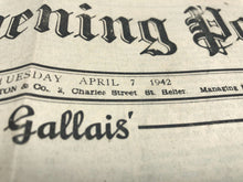 Load image into Gallery viewer, Original WW2 British Newspaper Channel Islands Occupation Jersey - April 1942 - The Militaria Shop