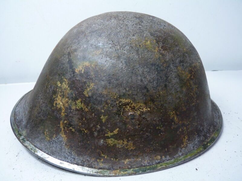 Mk3 Canadian / British Army Original WW2 Turtle Helmet High Rivet - The Militaria Shop