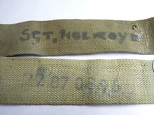 Load image into Gallery viewer, Original WW2 Pattern British Army L Straps Pair - 37 Pattern Webbing Haversack - The Militaria Shop
