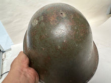 Load image into Gallery viewer, Mk3 Canadian / British Army Original WW2 Turtle Helmet High Rivet - The Militaria Shop
