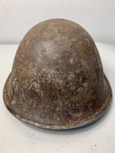Load image into Gallery viewer, Mk3 Canadian / British Army Original WW2 Turtle Helmet High Rivet - The Militaria Shop