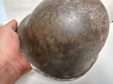 Load image into Gallery viewer, Mk3 Canadian / British Army Original WW2 Turtle Helmet High Rivet - The Militaria Shop