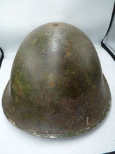 Load image into Gallery viewer, Mk3 Canadian / British Army Original WW2 Turtle Helmet High Rivet - The Militaria Shop