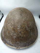 Load image into Gallery viewer, Mk3 Canadian / British Army Original WW2 Turtle Helmet High Rivet - The Militaria Shop