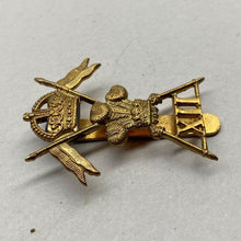 Load image into Gallery viewer, WW1 / WW2 British Army 12th Lancers Brass Cap Badge - The Militaria Shop