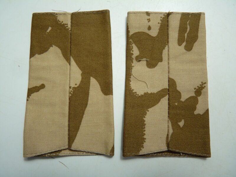 Desert DPM Rank Slides / Epaulette Pair Genuine British Army - NEW - The Militaria Shop