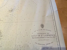Load image into Gallery viewer, WW2 British 1952 Dated ADMIRALTY EDITION map of THE GULF OF ST. LAWRENCE. - The Militaria Shop
