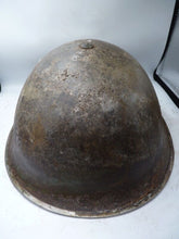 Load image into Gallery viewer, Mk3 Canadian / British Army Original WW2 Turtle Helmet High Rivet - The Militaria Shop