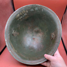 Load image into Gallery viewer, Original British / Canadian Army WW2 Soldiers Military Combat Mk3 Turtle Helmet - The Militaria Shop