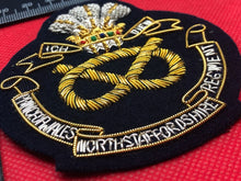 Load image into Gallery viewer, British Army Bullion Embroidered Blazer Badge - PoW Northamptonshire Regiment - The Militaria Shop