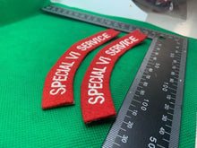 Lade das Bild in den Galerie-Viewer, British Army Special VI Service Shoulder Title Pair - The Militaria Shop