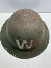 Load image into Gallery viewer, Original WW2 British Home Front Civil Defence Wardens Helmet & Liner - The Militaria Shop