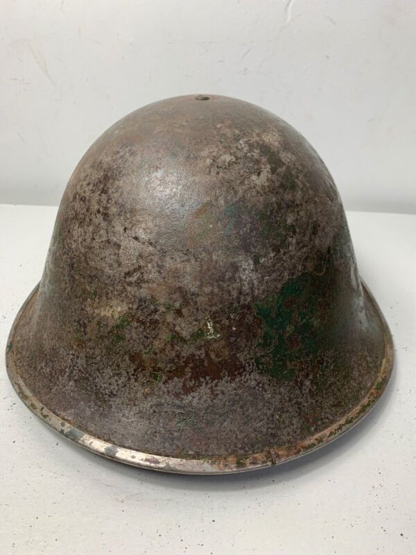 Mk3 Canadian / British Army Original WW2 Turtle Helmet High Rivet - The Militaria Shop