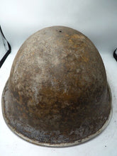 Load image into Gallery viewer, Mk3 Canadian / British Army Original WW2 Turtle Helmet High Rivet - The Militaria Shop
