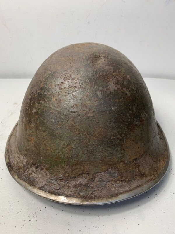 Mk3 Canadian / British Army Original WW2 Turtle Helmet High Rivet - The Militaria Shop